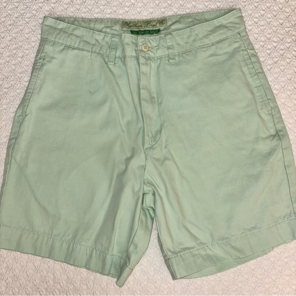 Southern Point Co. men’s 30 pastel green chino shorts 7” preppy summer coastal